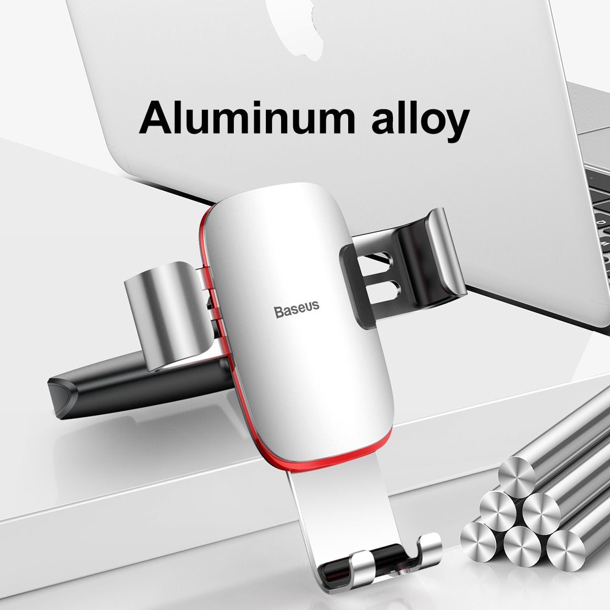  Bộ đế giữ điện thoại khóa tự động dùng cho xe hơi Baseus Metal Age Gravity Car Mount LV229（CD Version- Gắn khe CD） 