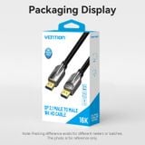 Cáp DisplayPort 2.1 16K VENTION HGA (16K@30Hz/10K@120Hz/8K@120Hz/4K@240Hz, 3D, 54Gbps, Dynamic HDR, 32-bit Audio channel, Support G-Sync&FreeSync) 