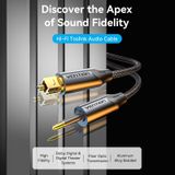  Cáp Quang Audio Toslink to Mini Toslink VENTION BKC (Hi-Fi Sound Quality, support Dolby Digital/DTS/PCM/5.1 Surround Sound) 