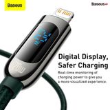  Cáp sạc nhanh tích hợp màn hình LED Baseus Display Fast Charging Data Cable Type-C to IP 20W 