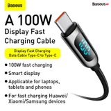  Cáp sạc nhanh C to C 100W Baseus Display Fast Charging Data Cable (100W, 20V/5A, 480Mbps, LED indicator, E-marker chip, QC/PD Quick charge cable) 