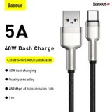  Cáp sạc nhanh, siêu bền Baseus Cafule Metal Series Type C 40W (USB to Type C, Zinc Alloy Material, Super Quick charge  Data Cable ) 