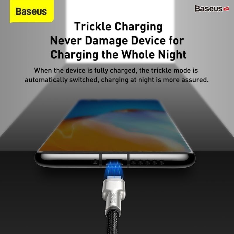  Cáp sạc nhanh, siêu bền Baseus Cafule Metal Series Type C 40W (USB to Type C, Zinc Alloy Material, Super Quick charge  Data Cable ) 