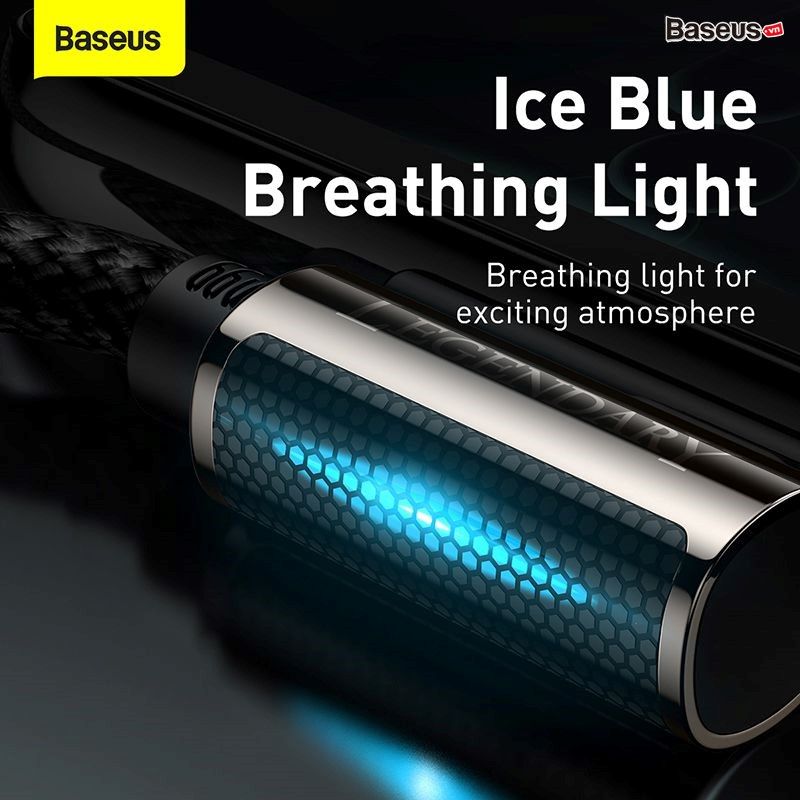  Cáp sạc nhanh, vải dù siêu bền, đầu gập 90 độ Baseus Legend Series Elbow Type C 66W (LED/Elbow Design, USB to Type C Fast Charging Cable) 