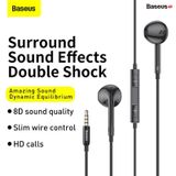  Tai nghe có dây Baseus Encok H16 (8D sound effect, HD microphone, AUX 3.5mm Wire Earphones) 