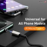  Cáp sạc từ thế hệ thứ 3 Baseus Zinc Magnetic series 3 Lightning/ Type C/ Micro cho Smartphone/ Tablet Cable (2A , Charging Cable) 