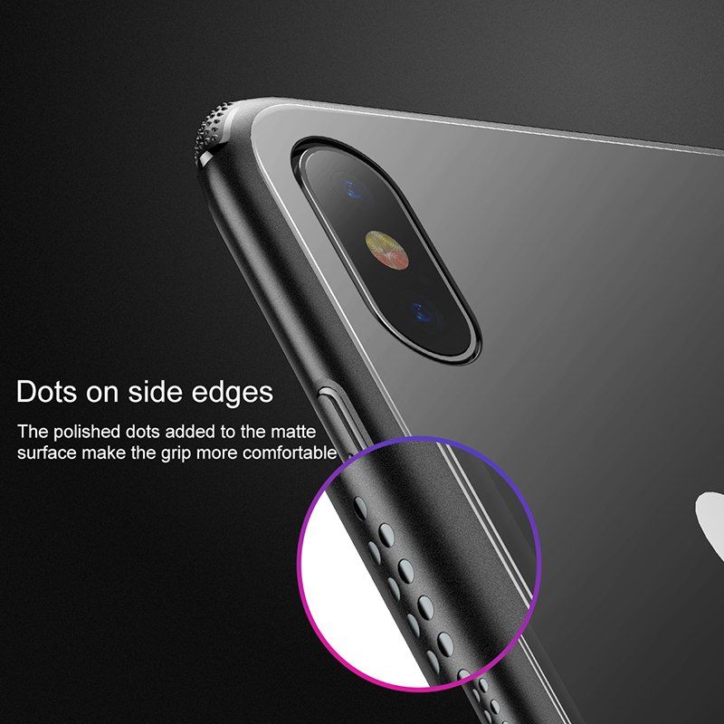 Ốp lưng kính cường lực viền Silicone chống sốc Baseus See-through Glass Case cho iphone XS/ XR/ XS Max (Tempered Glass + Soft Silicone ) 