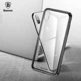  Ốp lưng kính cường lực viền Silicone chống sốc Baseus See-through Glass Case cho iphone XS/ XR/ XS Max (Tempered Glass + Soft Silicone ) 