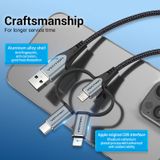  Cáp sạc nhanh nhiều đầu 3-in-1 USB to M+C+L VENTION CQJHG (1.5m) 