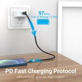  Cáp sạc nhanh C to Lightning VENTION TAC (3A) 