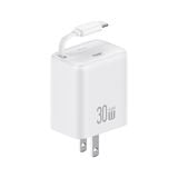  Bộ Sạc Nhanh Kèm Cáp Sạc Dây Rút USAMS CC241 30W Type-C Charger GaN PD3.0+QC3.0 