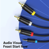  Dây cáp âm thanh chất lượng cao 2.5MM Male to 3-Male RCA VENTION BCCBG (1.5M, 2.5MM to RCA) 