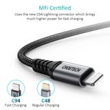  Cáp sạc nhanh, vải dù siêu bền chuẩn MFI Choetech IP0039/IP0041/iP0042 Type C to Lightning PD cho iPhone/iPad (1.2m, MFi Certified Fast Charge Cable) 