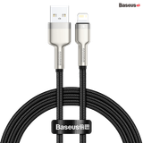  Cáp sạc nhanh, siêu bền Baseus Cafule Metal Series Lightning dùng cho iPhone/ iPad (2.4A, USB A to Lightning Fast charge Cable ) 