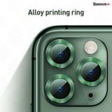  Bộ ốp viền kim loại tích hợp cường lực chống trầy Camera Baseus Alloy Protection Ring Lens Film dùng cho iPhone 11/iP 11 Pro/ Pro Max 