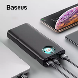  Pin dự phòng sạc nhanh Baseus Amblight PD/QC3.0 Quick charge cho Smartphone/ Tablet/ Macbook ( 20000mAh / 30000mAh, 18W / 33W, PD  QC3.0 , 2*Port USB+ Type C in/out, LED Display) 