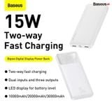  Pin sạc dự phòng Baseus Bipow Digital Display Power Bank (15W / 20W, USB*2+Type C , LED Display, 2 Way Fast charge, 2023 New upgrade Edition) 