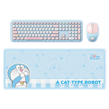  Combo Lót Chuột + Chuột Không Dây + Bàn Phím Không Dây ROCK Doraemon Transpancy Set (2.4GHz) 