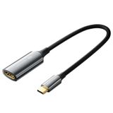  Cáp Chuyển Type-C to HDMI2.0 Female VENTION CREBC 4K@60Hz (4K@60Hz & 2K@120Hz, Cotton Braided, 0.25M) 