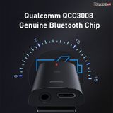  Bộ thu Bluetooth Receiver Baseus BA03 Immersive Virtual 3D ( Bongiovi DPS 3D / Live Sound effect APT-X NFC/ CVC Noise Reduction) 