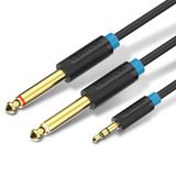  Dây cáp âm thanh chất lượng cao AUX Audio VENTION BACBF (3.5mm to 6.35mm, 3.5mm Male to Dual 6.35mm Male) 