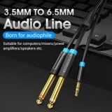  Dây cáp âm thanh chất lượng cao AUX Audio VENTION BACBF (3.5mm to 6.35mm, 3.5mm Male to Dual 6.35mm Male) 