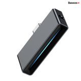  Đầu chuyển Type C sang Audio AUX 3.5mm  Type C Baseus L57 hỗ trợ sạc nhanh (18W, PD Quick charge) 