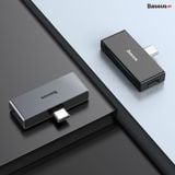  Đầu chuyển Type C sang Audio AUX 3.5mm  Type C Baseus L57 hỗ trợ sạc nhanh (18W, PD Quick charge) 