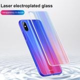  Ốp lưng trong suốt đổi màu Baseus Laser Luster Glass Case cho iPhone X ( Soft Silicone Edge , Tempered Glass Back Cover) 