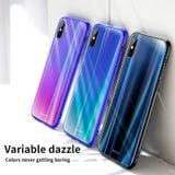  Ốp lưng trong suốt đổi màu Baseus Laser Luster Glass Case cho iPhone X ( Soft Silicone Edge , Tempered Glass Back Cover) 