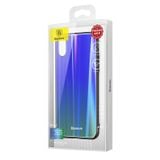  Ốp lưng trong suốt đổi màu Baseus Laser Luster Glass Case cho iPhone X ( Soft Silicone Edge , Tempered Glass Back Cover) 