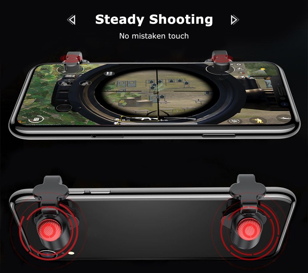  Bộ nút cơ điều khiển hỗ trợ bắn Baseus Red-Dot Mobile Game Scoring Tool cho điện thoại Android/ iPhone (Shooter Controller, Fire Button Handle) 
