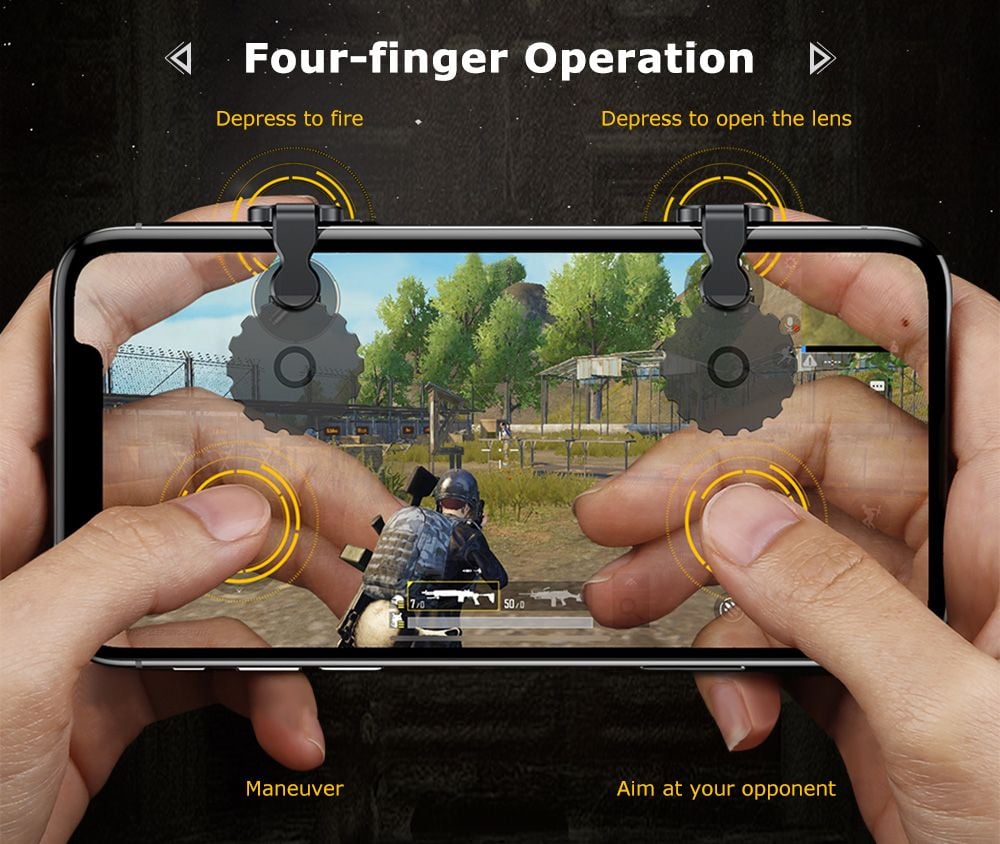  Bộ nút cơ điều khiển hỗ trợ bắn Baseus Red-Dot Mobile Game Scoring Tool cho điện thoại Android/ iPhone (Shooter Controller, Fire Button Handle) 