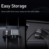  Cáp sạc Lightning tích hợp cổng chia USB 2 port Baseus Special Data Cable LV720 for Backseat (USB to iP+Dual USB, Cấp nguồn mở rộng cho ghế sau trên ô tô) 