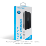  Bộ chuyển đổi HDMI 3 In 1 Out VENTION AFO (HDMI1.4, 4K@30Hz, 10.2Gbps) 