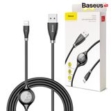  Cáp Baseus Lightning Big Eye Digital Display cho iPhone/ iPad (Tích hợp đồng hồ báo điện áp, dòng điện và công suất theo thời gian thực, 2.4A, 120cm, Fast charge  Sync Data) 