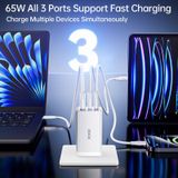  Củ Sạc Nhanh 2C+1A ROCK C10 65W (PD3.0/QC3.0/Apple/Samsung/DCP/AFC/FCP/SCP) 