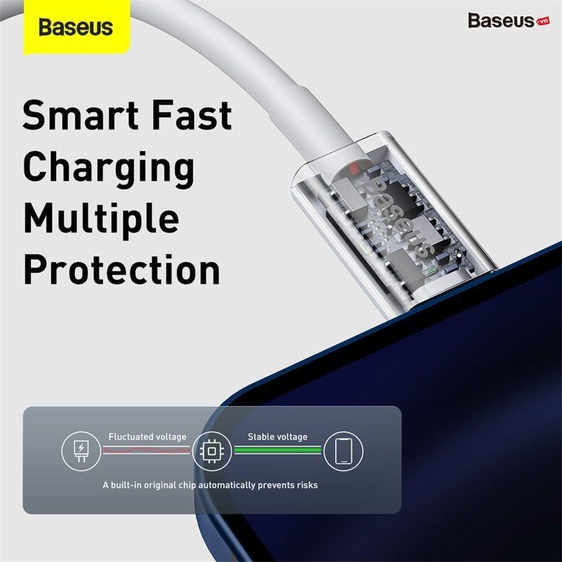  Cáp sạc nhanh siêu bền C to Lightning Baseus Superior Series PD 20W cho iPhone 12/11 Series (Type C to Lightning PD 20W/18W Fast charge  480Mbps Data, TPE Cable) 