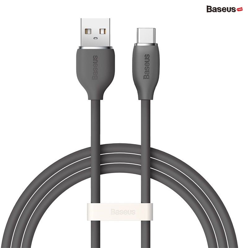 Cáp sạc Baseus Jelly Liquid Silica Gel Fast Charging Data Cable USB to Type-C 100W 1.2m Black