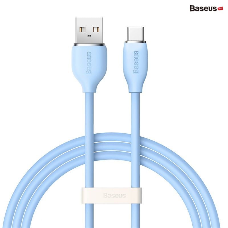 Cáp sạc Baseus Jelly Liquid Silica Gel Fast Charging Data Cable USB to Type-C 100W 1.2m Blue