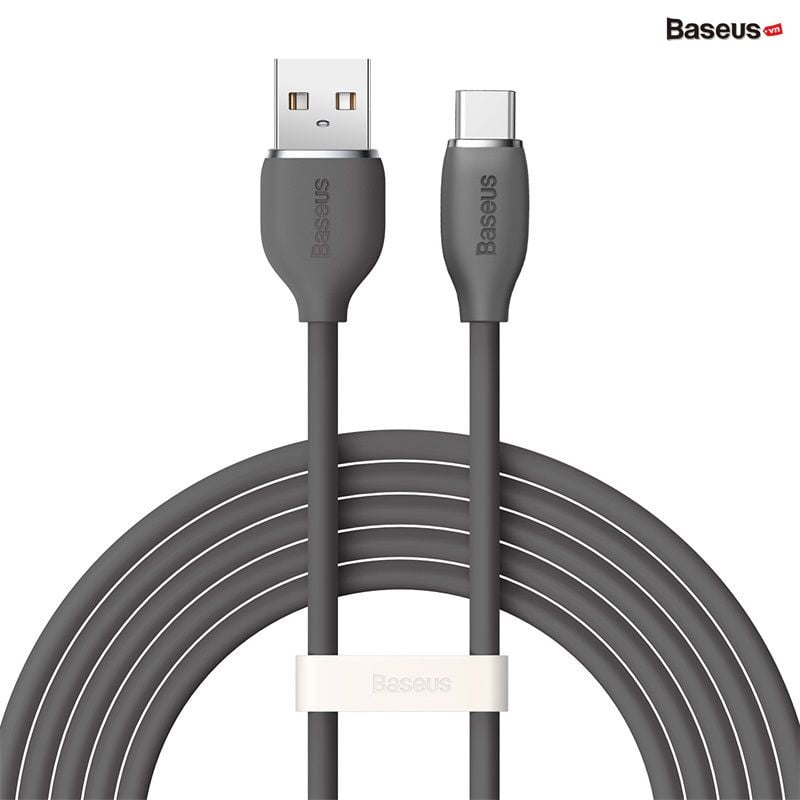 Cáp sạc Baseus Jelly Liquid Silica Gel Fast Charging Data Cable USB to Type-C 100W 2m Black
