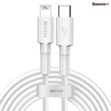  Cáp sạc nhanh C to Lightning có MFI Baseus BMX Mini White PD 18W cho iPhone/ iPad ( Type-C to Lightning, Power Delivery Fast Charge, MFi certified Cable ) 