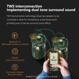  Loa Bluetooth NowGo F1 Camping Lamp Speaker 20W (Bluetooth 5.3, 11H, Loa tích hợp đèn Camping) 