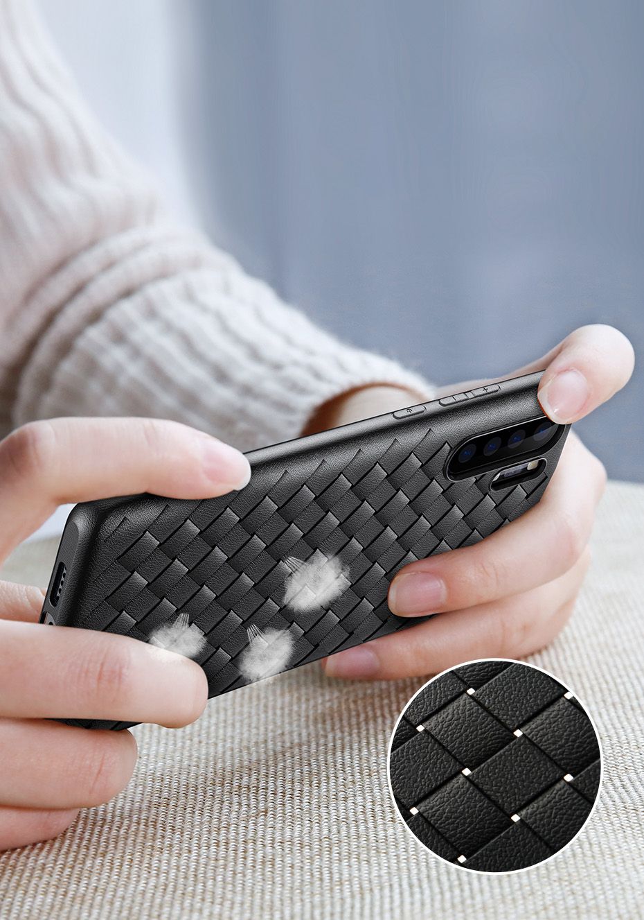  Ốp lưng tản nhiệt, chống trượt tay Baseus BV Weaving Case dành cho dòng HUAWEI P30 