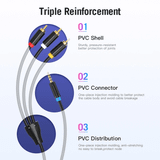  Dây cáp âm thanh chất lượng cao 3.5MM Male to 3-Male RCA VENTION BCBBG (1.5M, 3.5MM to RCA) 