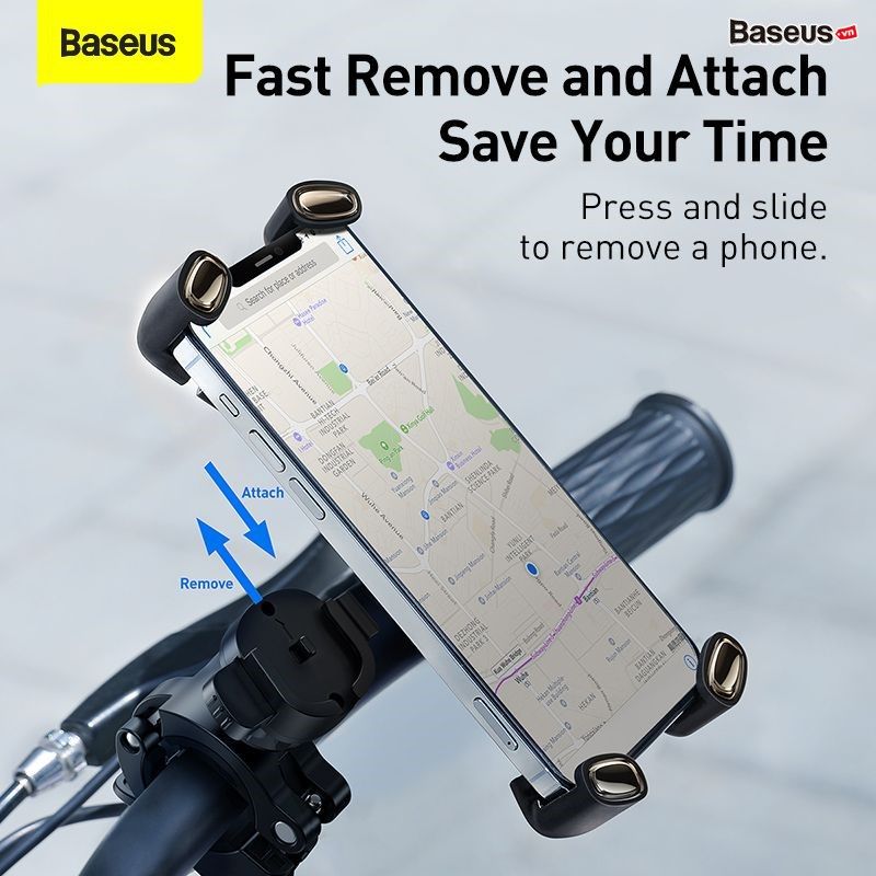  Đế giữ điện thoại dùng trên xe máy, xe đạp Baseus Quick to take cycling Holder (4.7 - 6.7inch, Applicable for bicycle and Motorcycle） 