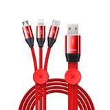  Cáp sạc 3 đầu Baseus Car Co-sharing Cable ( USB Type A to USB Type C/ Micro USB/ Lightning, 3.5A Fast Charging & Sync Data Cable) 
