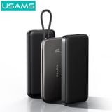  Pin Dự Phòng USAMS CD227 5000mAh 20W (Siêu Mỏng, Digital Display, Kèm Cáp Type-C, Từ tính) 
