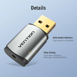  Card âm thanh USB VENTION CDNH0 (USB to 3.5mm, CTIA) 