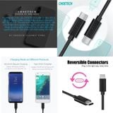  Cáp sạc nhanh C to C CHOETECH CC0001/CC0002/CC0003/CC0004 V2 PD/QC 3.0 Quick Charge Cable cho Smartphone/Tablet/iPad/Macbook (PVC Cable) 